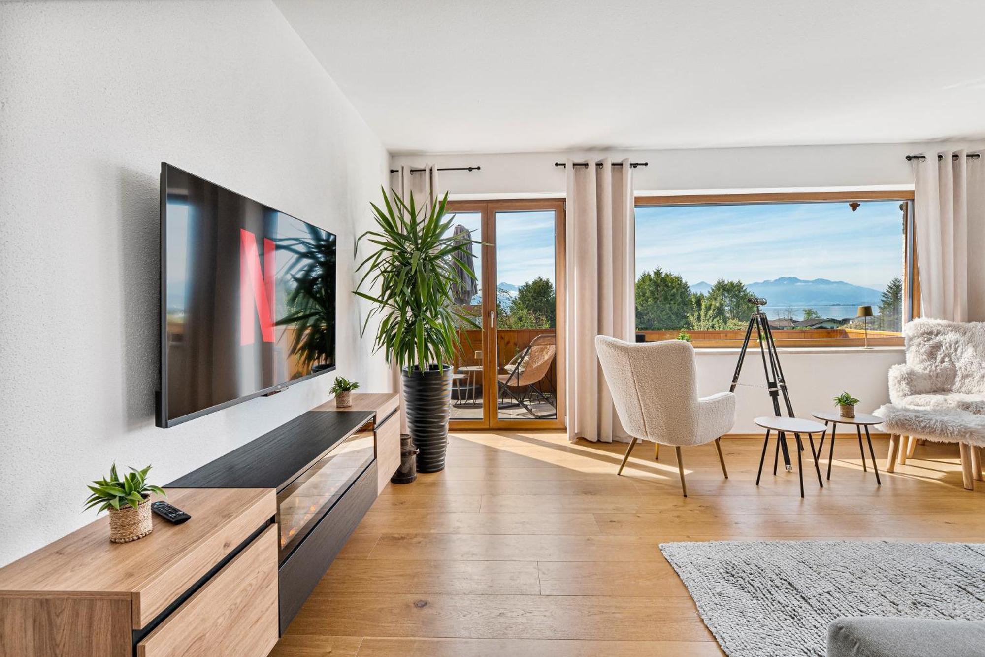 Chalet Am See - Seeblick Bergblick Modern Charmant Neu Seeon-Seebruck Exterior foto